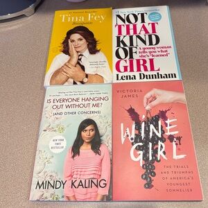 Set of 4 Bestselling Books Comedy Memoir Women Writers Fey Kaling Dunham James